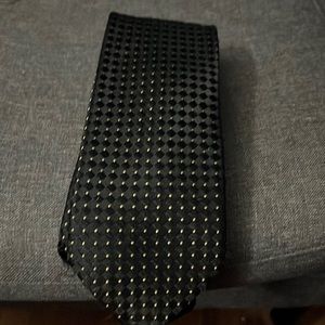 Donald Trump Signature Collection Neck Tie Navy and Silver Diamond Pattern